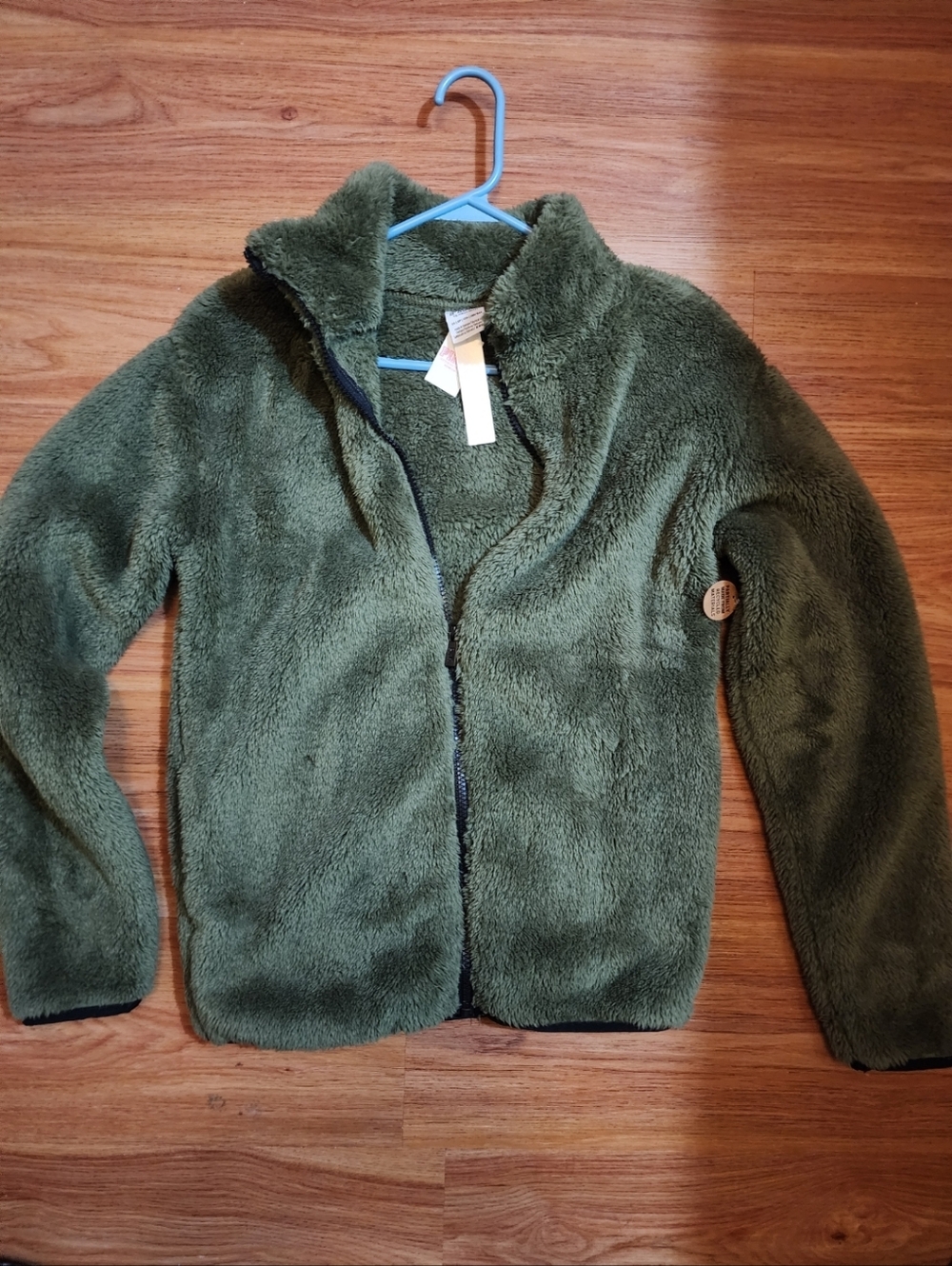 Plush Fleece Jacket - Olive Green